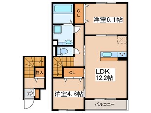 くるみCの物件間取画像